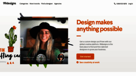 What 99designs.com website looked like in 2019 (5 years ago)