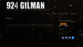 What 924gilman.org website looked like in 2019 (5 years ago)