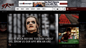 What 97rockonline.com website looked like in 2019 (4 years ago)