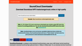 What 9soundclouddownloader.com website looked like in 2019 (5 years ago)