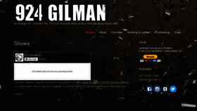 What 924gilman.org website looked like in 2020 (3 years ago)