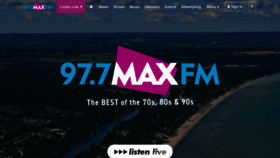 What 977maxfm.ca website looked like in 2020 (3 years ago)