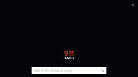 What 911tabs.com website looked like in 2021 (3 years ago)