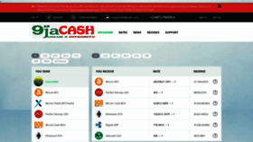 What 9jacash.com website looked like in 2021 (3 years ago)