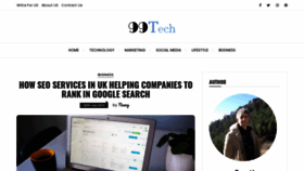 What 99tech.co.uk website looked like in 2021 (2 years ago)