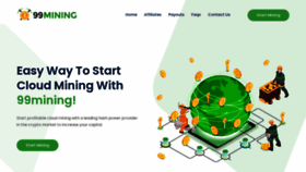 What 99mining.site website looked like in 2021 (2 years ago)