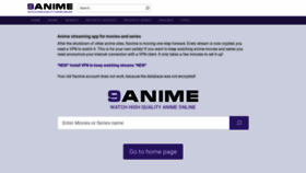 What 9anime.nl website looked like in 2022 (1 year ago)