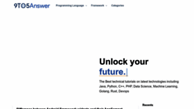 What 9to5answer.com website looked like in 2023 (1 year ago)