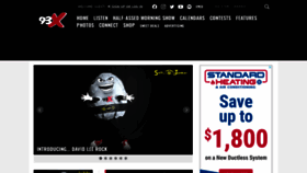 What 93x.com website looked like in 2023 (This year)