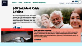 What 988lifeline.org website looked like in 2023 (2 years ago)