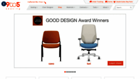 What 9to5seating.com website looks like in 2024 