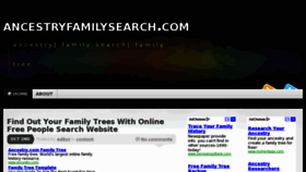 What Ancestryfamilysearch.com website looked like in 2011 (12 years ago)