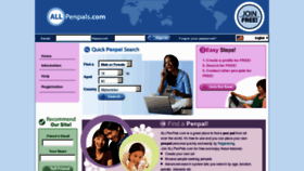 What Allpenpals.com website looked like in 2011 (13 years ago)