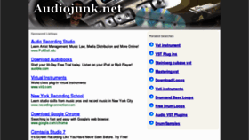 What Audiojunk.net website looked like in 2011 (12 years ago)