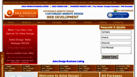 What Ashadesign.com website looked like in 2012 (12 years ago)