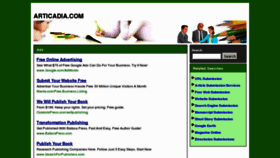 What Articadia.com website looked like in 2012 (12 years ago)