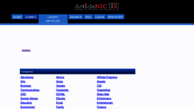 What Articlenic.com website looked like in 2011 (13 years ago)