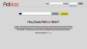 What Adm.as website looked like in 2012 (13 years ago)