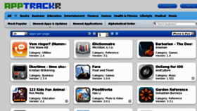 What Apptracker.org website looked like in 2012 (13 years ago)