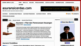 What Asuransicerdas.com website looked like in 2012 (12 years ago)