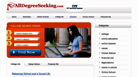 What Alldegreeseeking.com website looked like in 2012 (12 years ago)