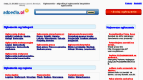 What Adpedia.pl website looked like in 2012 (12 years ago)