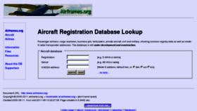 What Airframes.org website looked like in 2012 (12 years ago)