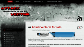 What Attackvector.org website looked like in 2012 (13 years ago)