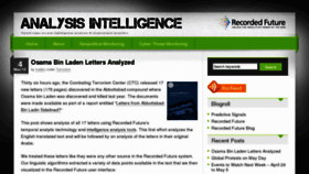 What Analysisintelligence.com website looked like in 2012 (12 years ago)