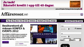 What Affarsresor.se website looked like in 2012 (12 years ago)