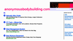 What Anonymousbodybuilding.com website looked like in 2012 (11 years ago)