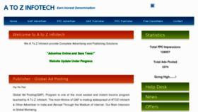 What Atozinfotech.in website looked like in 2012 (11 years ago)