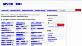 What Artikel-total.de website looked like in 2012 (11 years ago)