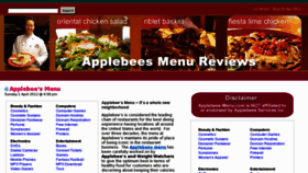 What Applebees-menu.com website looked like in 2012 (11 years ago)