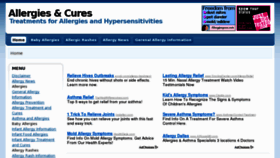 What Allergiesandcures.com website looked like in 2012 (12 years ago)