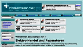 What Absenger.net website looked like in 2012 (11 years ago)