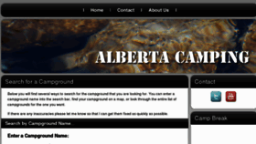 What Albertacamping.net website looked like in 2012 (11 years ago)