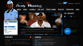 What Andyroddick.com website looked like in 2012 (11 years ago)