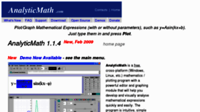 What Analyticmath.com website looked like in 2012 (11 years ago)