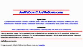 What Arewedown.com website looked like in 2012 (11 years ago)