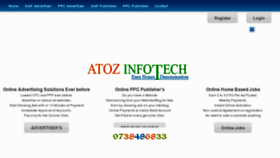 What Atozinfotech.in website looked like in 2012 (11 years ago)