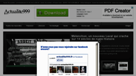 What Actualite999.fr website looked like in 2012 (11 years ago)