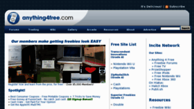 What Anything4free.com website looked like in 2012 (11 years ago)