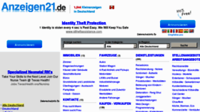 What Anzeigen21.de website looked like in 2012 (11 years ago)
