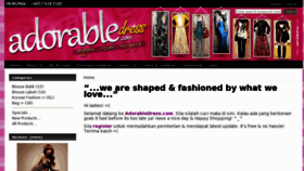 What Adorabledress.com website looked like in 2012 (11 years ago)
