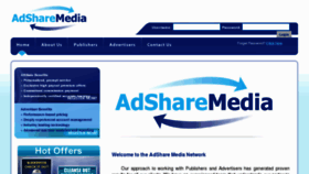 What Adsharemedia.com website looked like in 2012 (11 years ago)