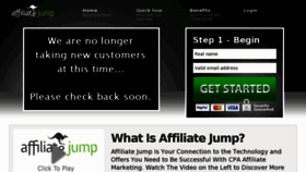 What Affiliatejump.com website looked like in 2012 (11 years ago)