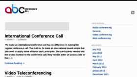What Abconferencecall.com website looked like in 2012 (11 years ago)