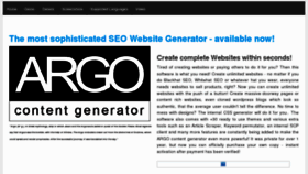 What Argo-content.com website looked like in 2012 (11 years ago)