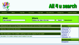 What All4usearch.com website looked like in 2012 (11 years ago)